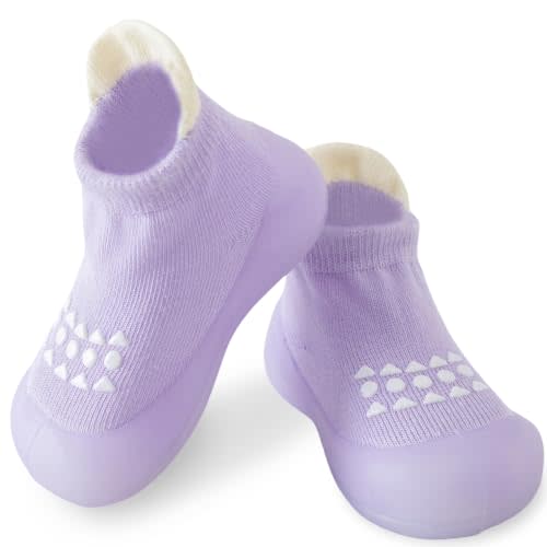 Hstyle Baby Sock Shoes Toddler Boys Walking Shoes Infant Slippers Sneakers | Non-Slip,Soft Rubber Sole,Lightweight,1st Birthday Gifts for Baby Boys Girls