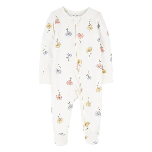 Baby Girl Carter's Floral Zip-Up PurelySoft Sleep & Play