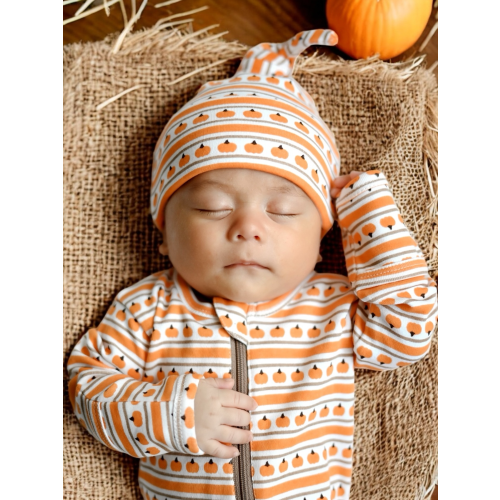 Pumpkin Stripe / Organic Beanie – SpearmintLOVE