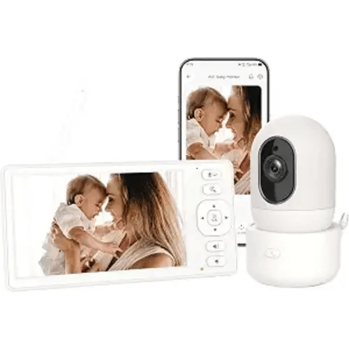 HelloBaby 5.5" 720P HD Video Baby Monitor Camera and Audio, Auto Tracking