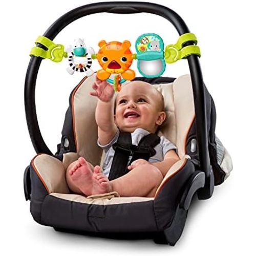 Bright Starts Take Along Musical Carrier Baby Activity Toy Bar, Hanging Car Seat Toy, 4 Fun Melodies, Fine Motor Skill Development Ages Newborn +, Multi-Color