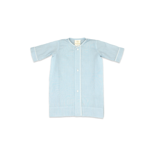 Welcome Little One Daygown - Baker Blue Minigingham