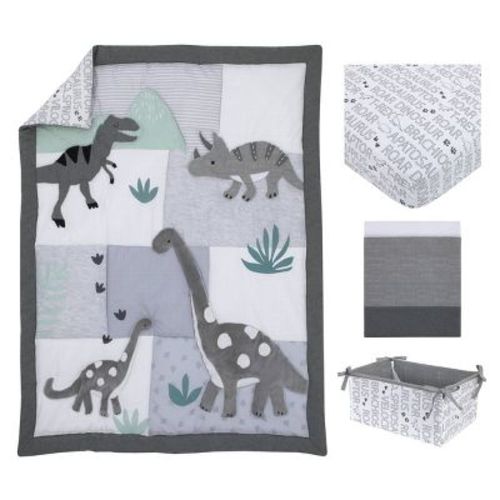 NoJo Baby Saurus Nursery Crib Bedding Set - 4pc