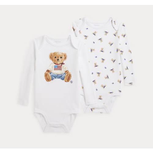 Polo Bear Cotton Bodysuit 2-Pack