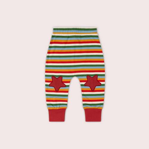Rainbow Striped Knee Patch Joggers