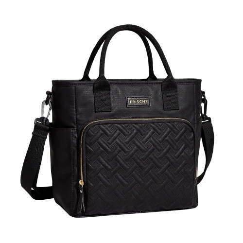 Tote Diaper Bag for Mom - 0.9lb Lightweight Large Capacity Thermal Baby Bag, 2 Thermal Pockets + Side Holders, Simple Open Design(Black)