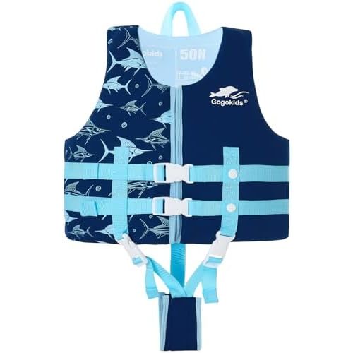 Gogokids Toddler Swim Vest, Kids Floaties – Boys & Girls Buoyancy Jacket for Pool & Beach, Fits 2-8 Years / 22-60 lbs