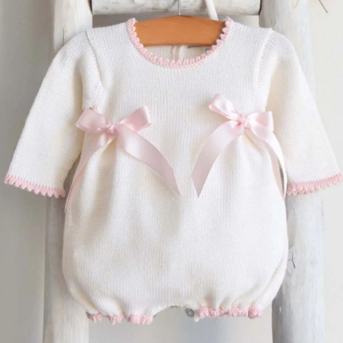 Long Sleeve Romper with Bows – Pukatuka