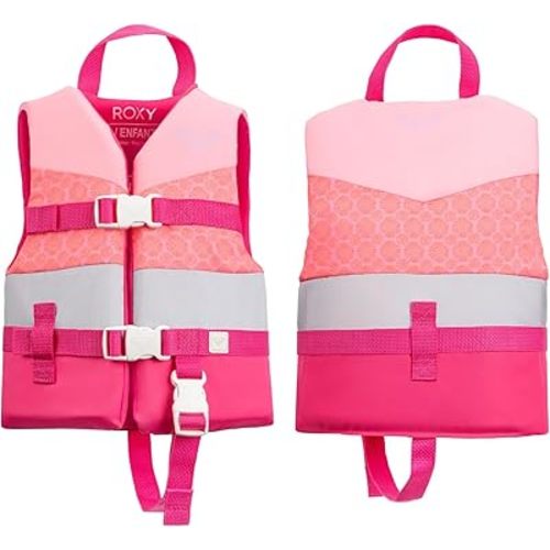 ROXY USCG Approved Life Jacket for Youth/Kids/Infant, Light-Weight Type III PFD, EPE Foam Life Vest with Quick-Release Buckles, for Fishing, Boating Paddling Kayaking Watersports