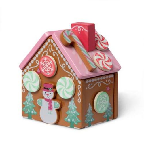 Melissa & Doug Wooden Gingerbread House Play Set - Pink