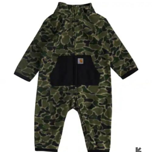 Boys' Long Sleeve Zip-Front Printed Sherpa Coverall (Baby) | Fall Layering Clothing Essentials | Carhartt