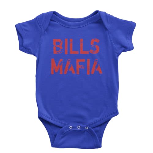 Expression Tees Distressed Bills Mafia Football Infant One-Piece Bodysuit, Soft Cotton, Comfortable Fit