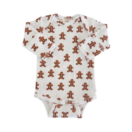 Gingerbread / Organic Pointelle Long Sleeve Bodysuit