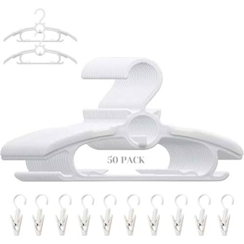 Amazon.com: Gencuoir Baby Nursery Closet Hangers,30Pack Space Saving Kids Hange White | Non-Slip Toddler Clothes Hangers,11-14" Adjustable Plastic Infant Hangers for Girl Boy Toddler Kids Child.