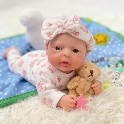 Reborn Baby Dolls 7 Inch Girl Mini Silicone Baby Realistic Baby Dolls Silicone Full Body