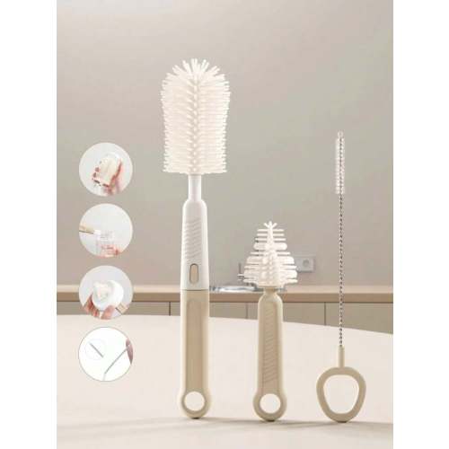 Baby Silicone Bottle Brush, Pacifier Brush, Straw Cleaning Tool, Bottle Mouth Brush, 6-In-1 Set | SHEIN USA