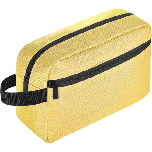 Icramsy Travel Toiletry bag Toiletry bag for women men Hanging Cosmetic bag Travel accessories for Women Men (Yellow)