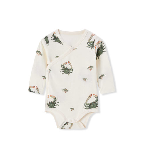 Coastal Crab Stretch Crossover Long Sleeve One Piece