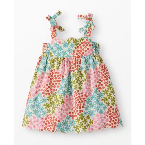 Baby Sleeveless Linen Bow Strap Dress