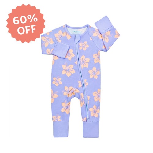 Hibiscus Lullaby Bamboo Coverall