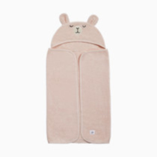 Tiny Kind Cozy Critter Organic Towel - Cloud Pink Bunny, 0-12 M