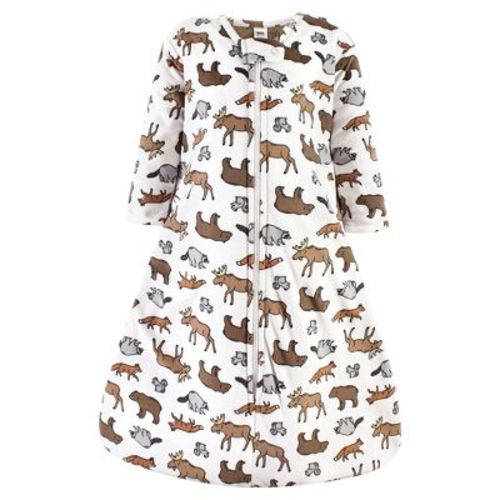 Hudson Baby Infant Boy Long Sleeve Plush Faux Fur Sleeping Bag, Wearable Blanket, Animal Adventure, 12-18 Months