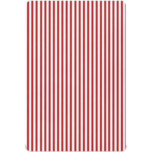 Red White Stripes Crib Sheets, Crib Sheets for Boys Girls, Breathable Soft Standard Toddler Crib Sheet 52 X 28 Inches