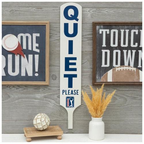 PGA Quiet Please Paddle Wood Wall Decor
