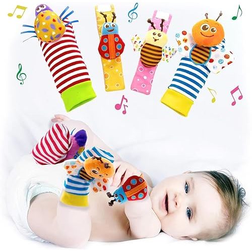 BABY K Baby Rattle Socks for Girls & Boys
