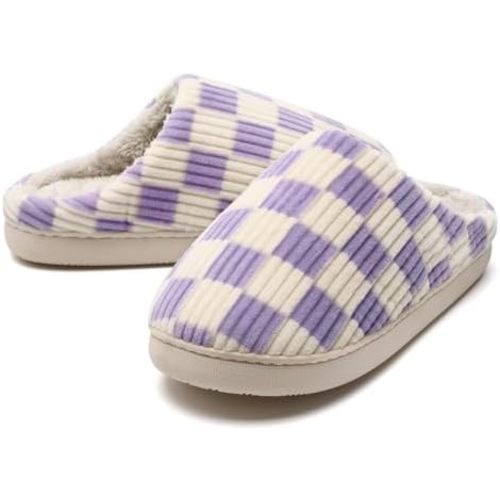Guyarns House Slippers for Women & Men - Fuzzy, Casual Indoor/Outdoor Shoes with Memory Foam & Faux Fur Lining