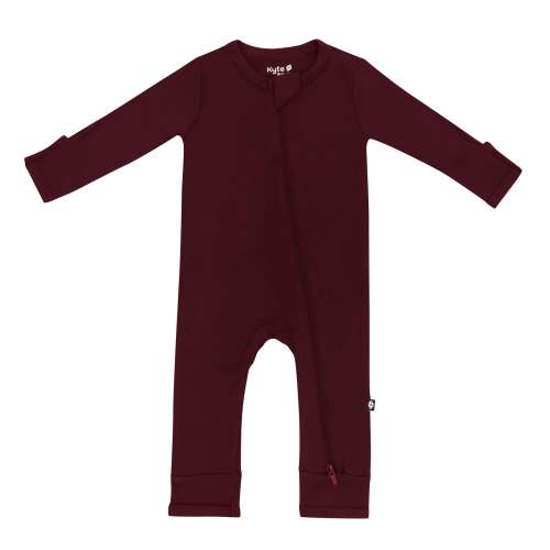Zippered Romper (6-12 Months)- Burgundy