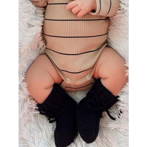 Knit Booties, Black