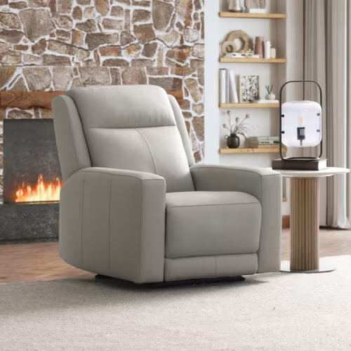Wren Zero Gravity Power Leather Recliner with Power Headrest | Costco
