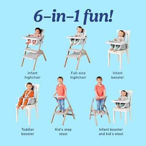 Graco EveryStep Slim 6-in-1 Convertible Highchair, Misty