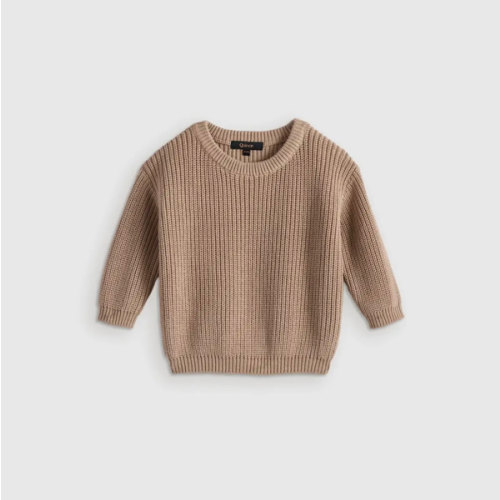 100% Organic Cotton Fisherman Tunic Sweater in Oatmeal
