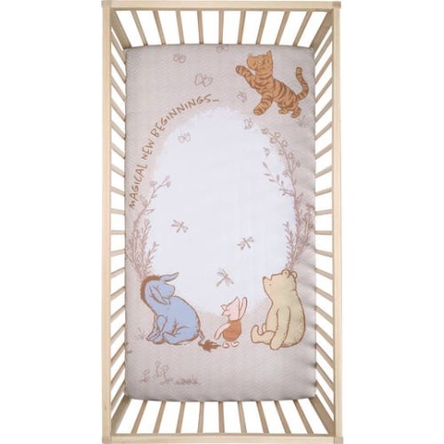 Disney Baby Pooh Bear & Pals Photo Op Cotton Baby Fitted Crib Sheet