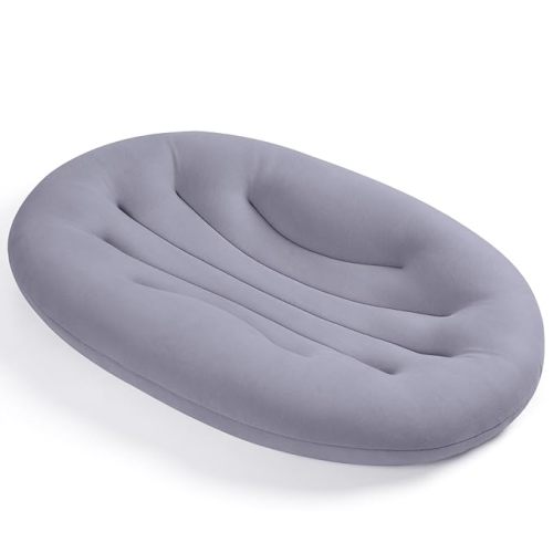 Baby Lounger for Newborn: Portable & Lightweight Pillow for Tummy Time Playtime & Diaper Changes - Skin-Friendly & Breathable for 0-12 Month Supervised Use