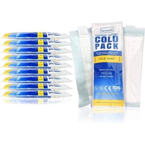 Instant Perineal Ice Packs for Postpartum | Adhesive Strip, 24 Pack