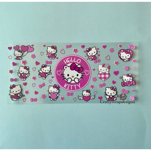 Kitty UV DTF Cup Wrap, uvdtf stickers for cups and tumblers