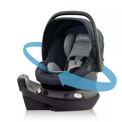 Revolve180 LiteMax Rotating Infant Car Seat with Green & Gentle - Beau Navy