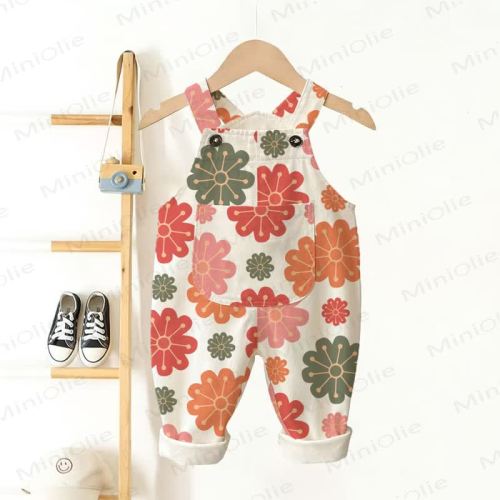 Baby Toddler Flower Pocket Overalls