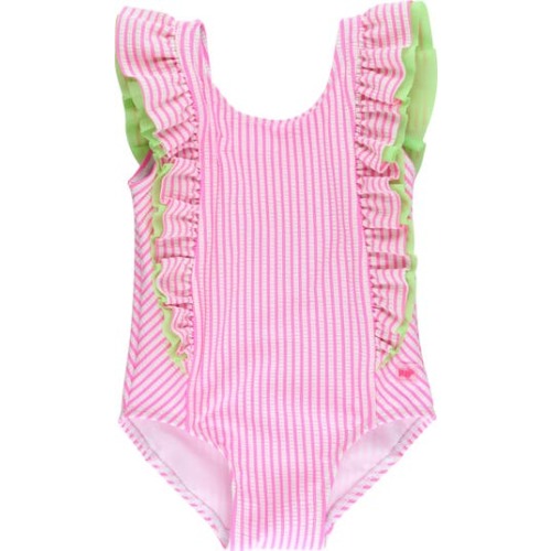 Kids' Seersucker UPF 50+ One-Piece Swimsuit, 6-12M