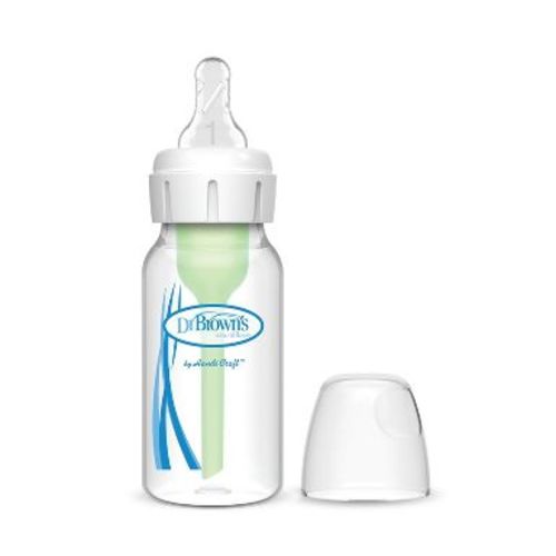 Dr. Brown's 4oz Anti-Colic Options+ Narrow Baby Bottle with Level 1 Slow Flow Nipple - 0m+