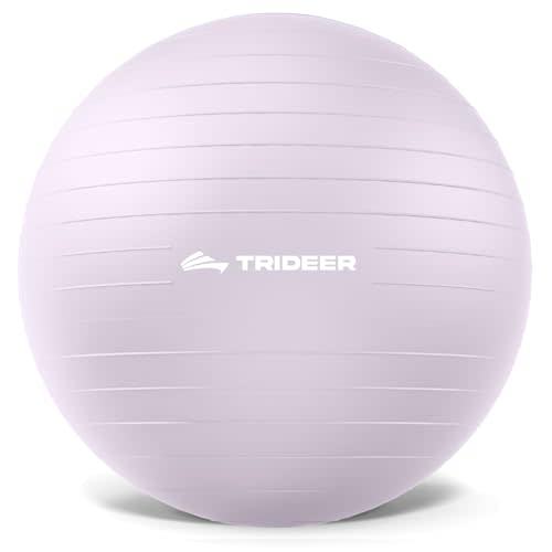 Trideer Exercise Ball, Stability Yoga Ball for Physical Therapy, Active Sitting, Pregnancy & Birth Labor Prep, Core Strength, Balance Training, Posture Improvement and Daily Stretching, 55/65/75cm