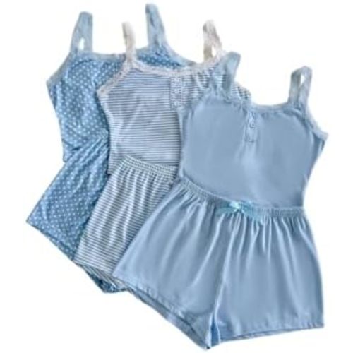 SOLY HUX Women's 6 Piece Pajama Sets Cami Tops and Shorts Sleepwear Set