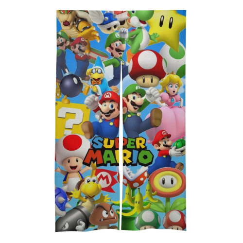 Mario Cartoon Door Curtain Is Suitable for Kitchen Adult Children And Room Partition Shading Home Decoration 86x143cm