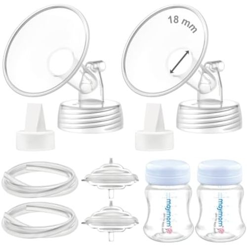 Maymom Pump Parts Compatible with Spectra S2 S1, 18mm Flange Valve Tube Bottle Backflow Protector, Not Original Spectra S2 Replacement Pump Parts Duckbill Valve Bottle