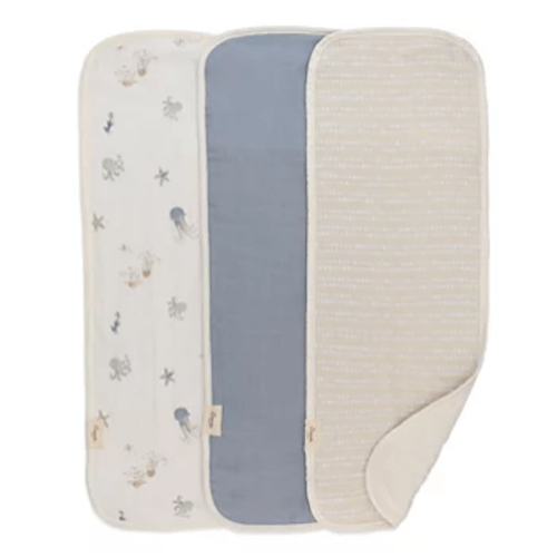 Cove Beach Life Baby Burp Cloths, 3 Pack