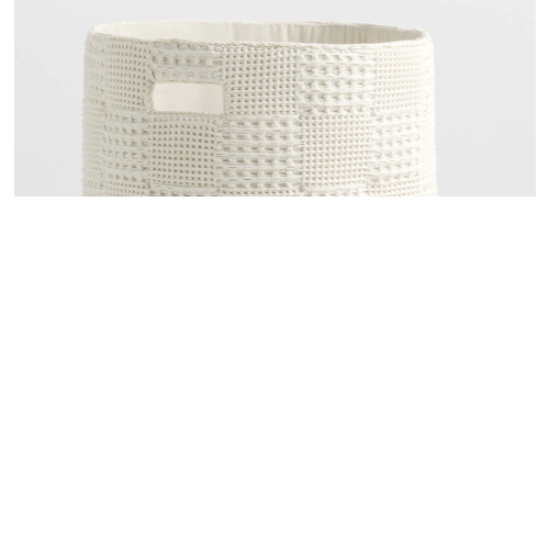 Nella Cream Organic Cotton Waffle Weave Kids Hamper with Handles