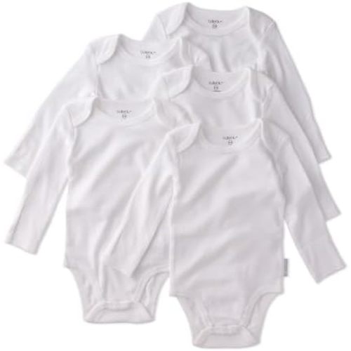Butterblu Blake 5-Pack Long Sleeve Bodysuits 100% Organic Cotton, Unisex